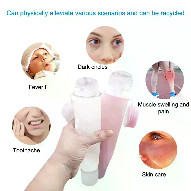 Face Ice Roller Puffiness - Silikonowa taca w kształcie kostki do
