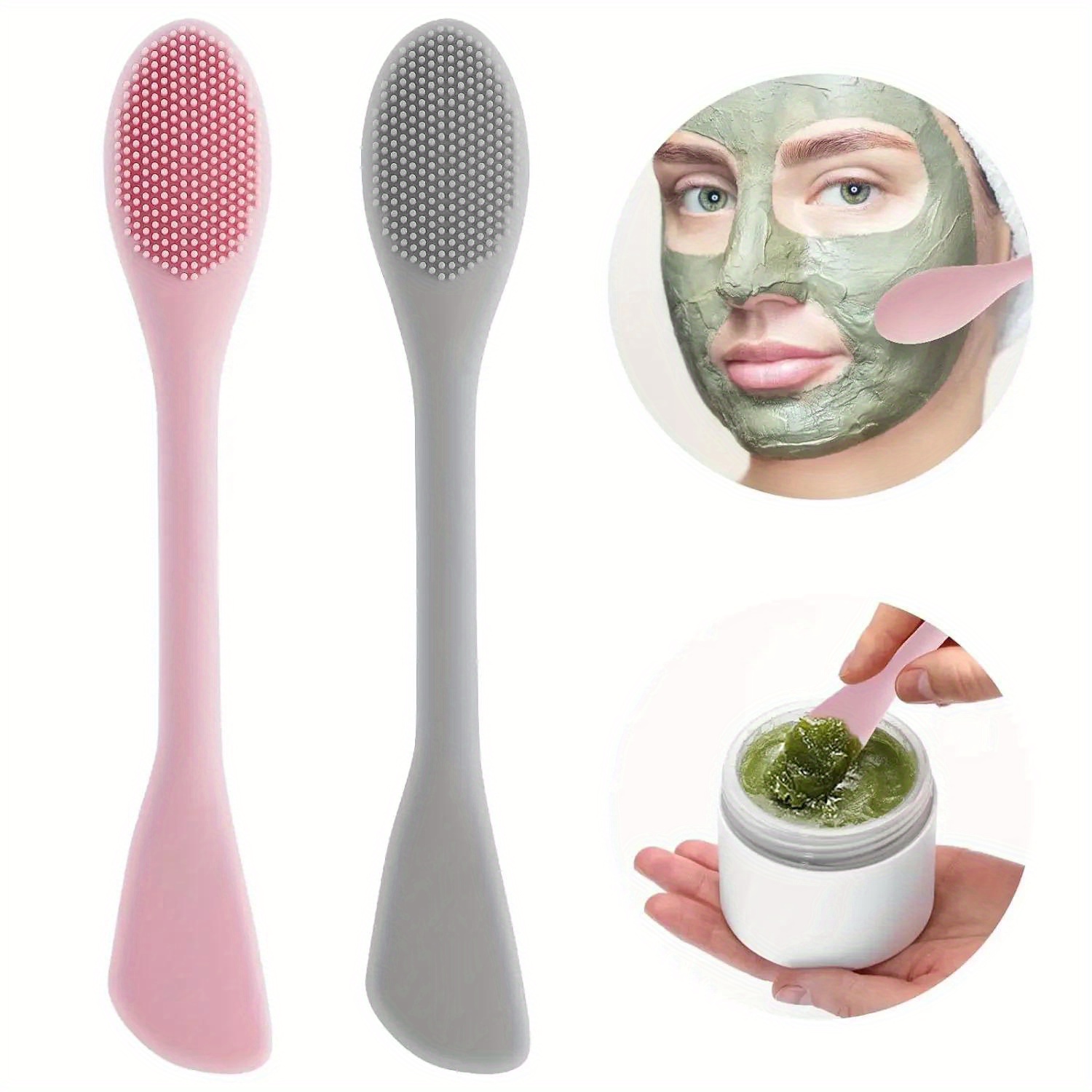 Silicone Face Scrubber Electric - Podwójna główka szczotka do maski na